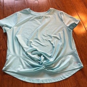 Blue sports crop top